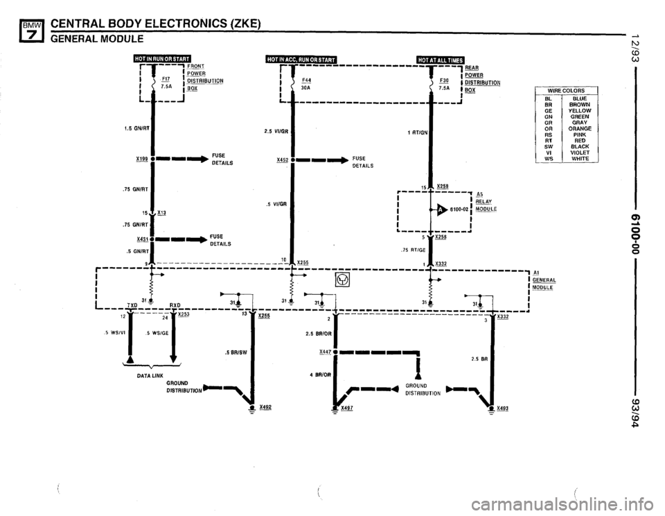 BMW 740i 1993 E32 Electrical Troubleshooting Manual 