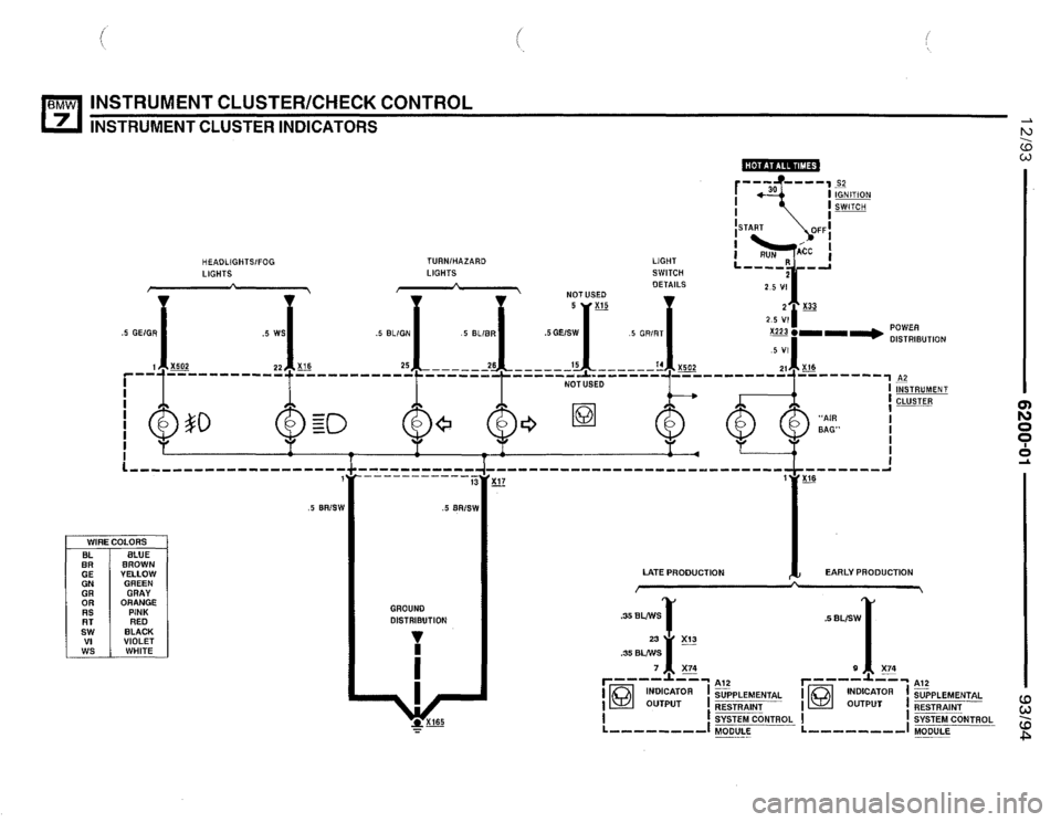 BMW 740i 1993 E32 Electrical Troubleshooting Manual 