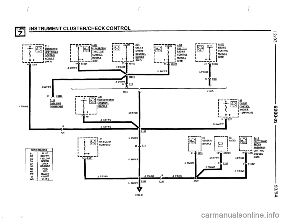 BMW 740i 1993 E32 Electrical Troubleshooting Manual 