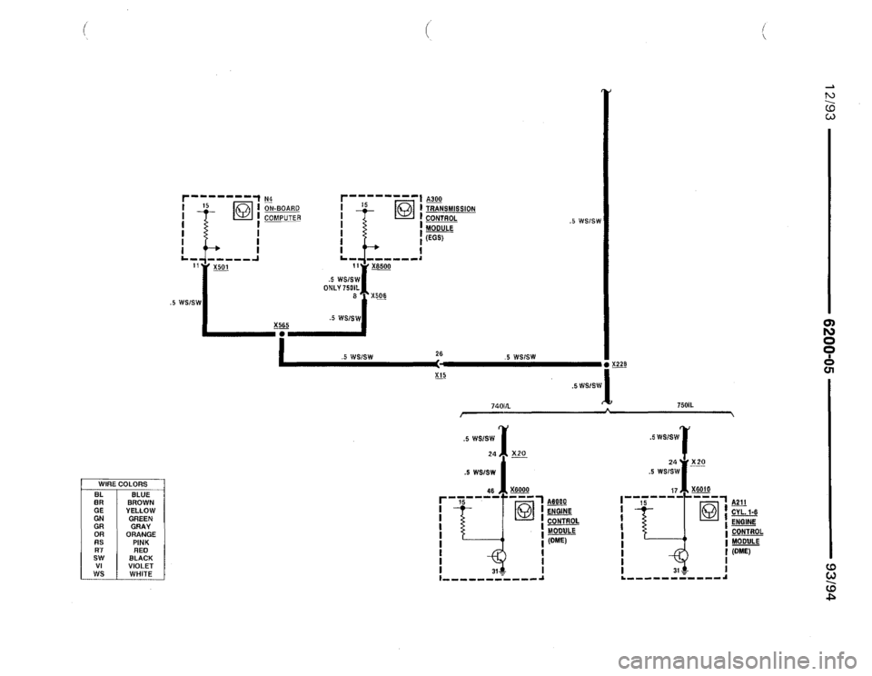 BMW 740i 1993 E32 Electrical Troubleshooting Manual 