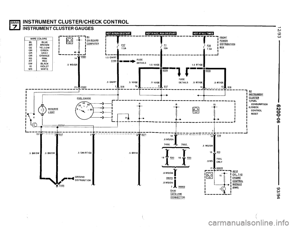 BMW 740i 1993 E32 Electrical Troubleshooting Manual 