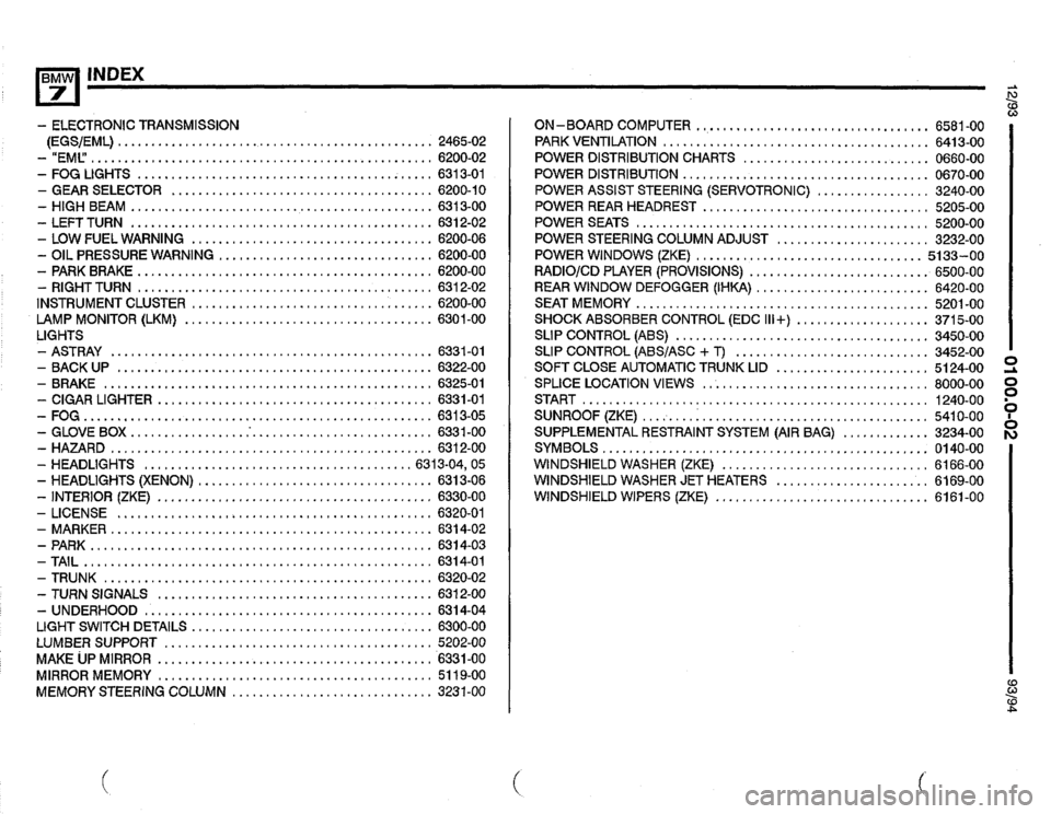 BMW 740il 1993 E32 Electrical Troubleshooting Manual 