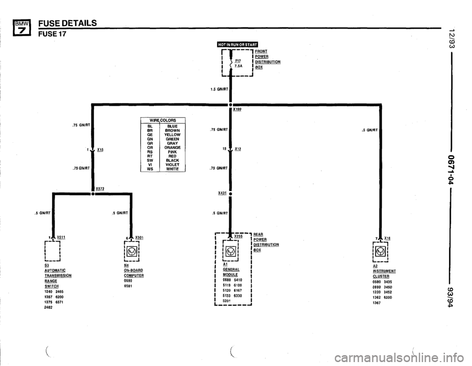 BMW 740il 1993 E32 Electrical Troubleshooting Manual 