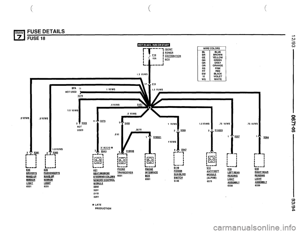 BMW 740il 1993 E32 Electrical Troubleshooting Manual 