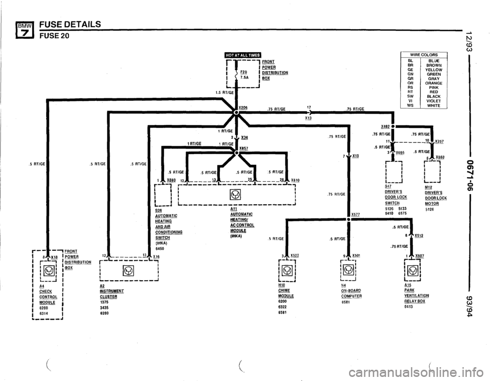 BMW 740il 1993 E32 Electrical Troubleshooting Manual 