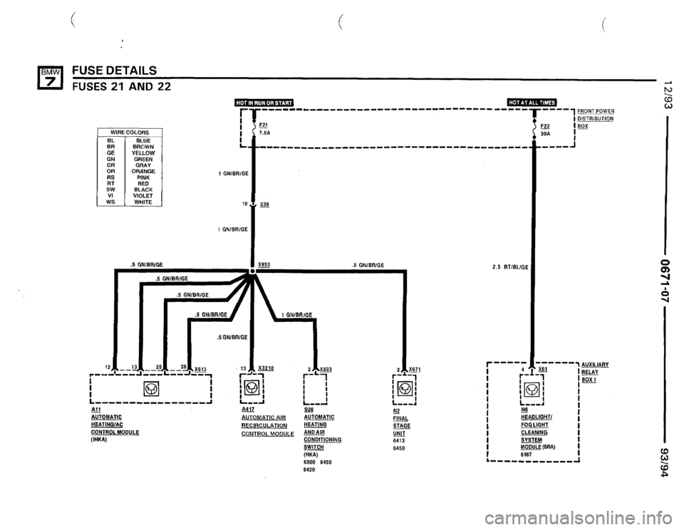 BMW 740il 1993 E32 Electrical Troubleshooting Manual 