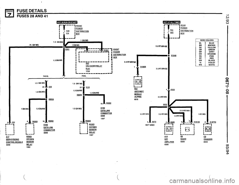 BMW 740il 1993 E32 Electrical Troubleshooting Manual 