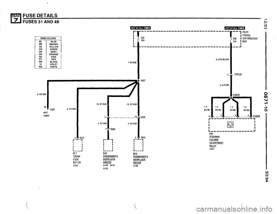 BMW 740il 1993 E32 Electrical Troubleshooting Manual 