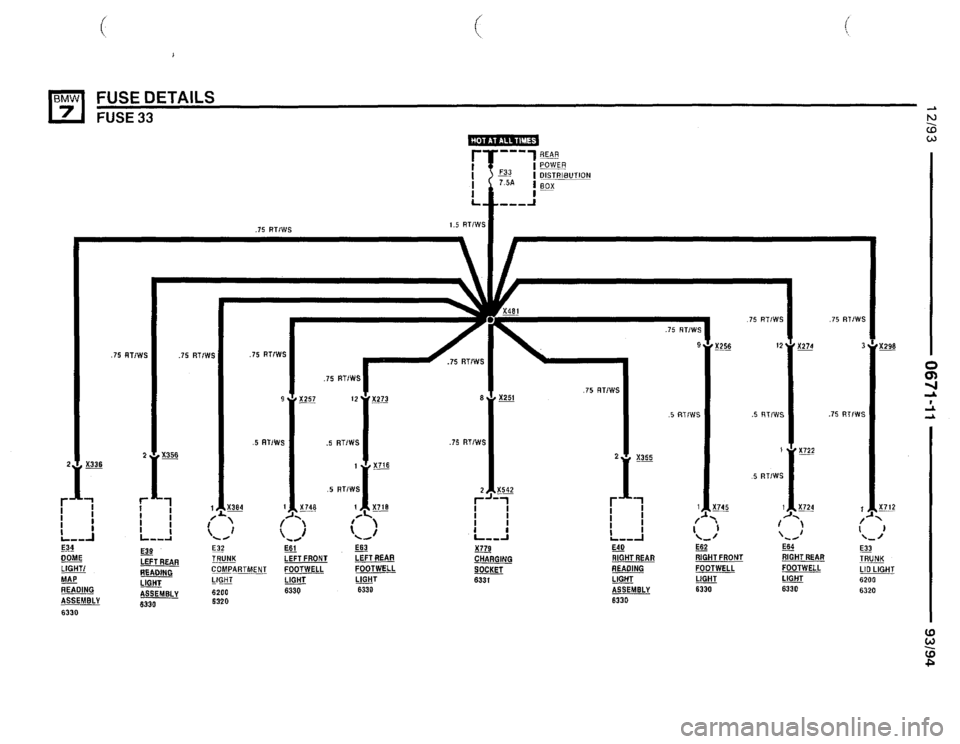 BMW 740il 1993 E32 Electrical Troubleshooting Manual 