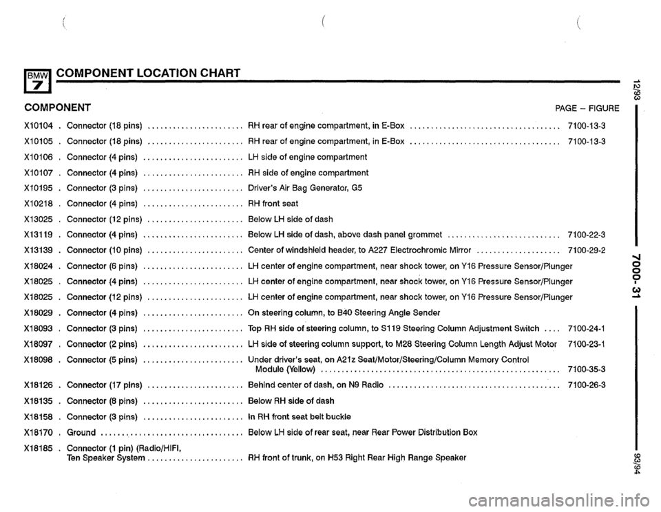 BMW 740i 1993 E32 Electrical Troubleshooting Manual 
