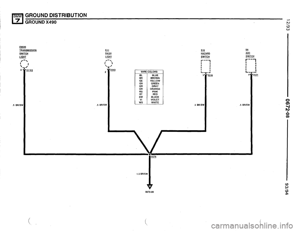 BMW 740i 1993 E32 Electrical Troubleshooting Manual 