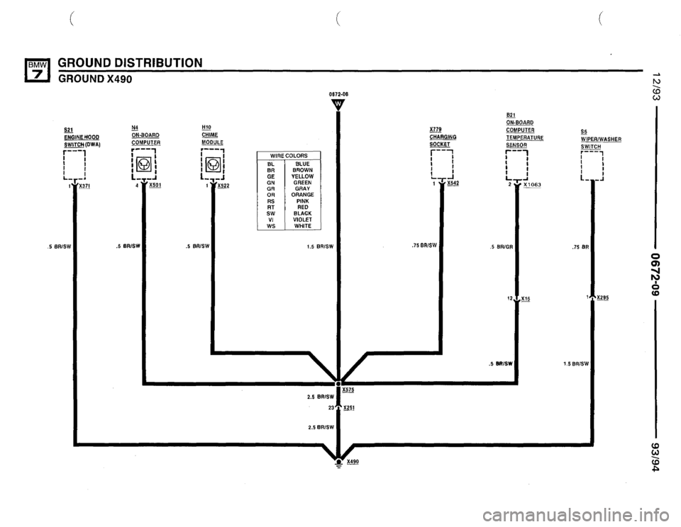 BMW 740i 1993 E32 Electrical Troubleshooting Manual 