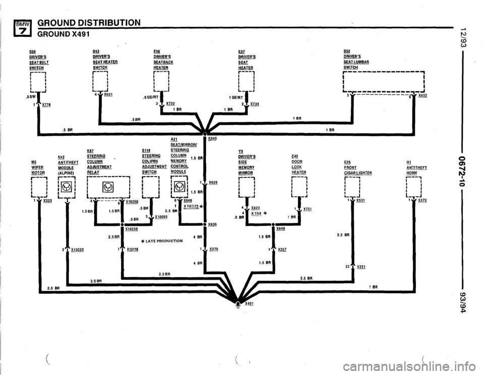 BMW 740i 1993 E32 Electrical Troubleshooting Manual 