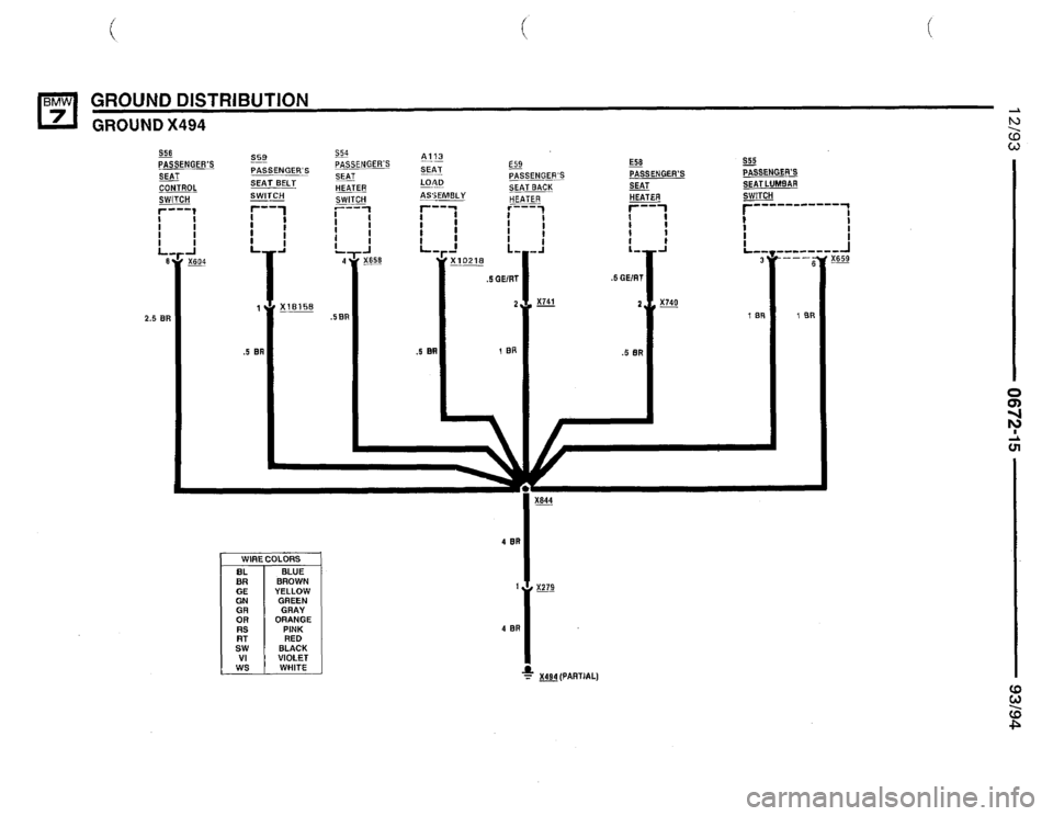 BMW 740i 1993 E32 Electrical Troubleshooting Manual 