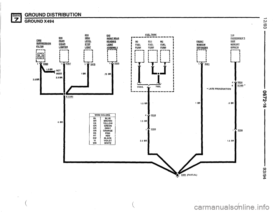 BMW 740i 1993 E32 Electrical Troubleshooting Manual 