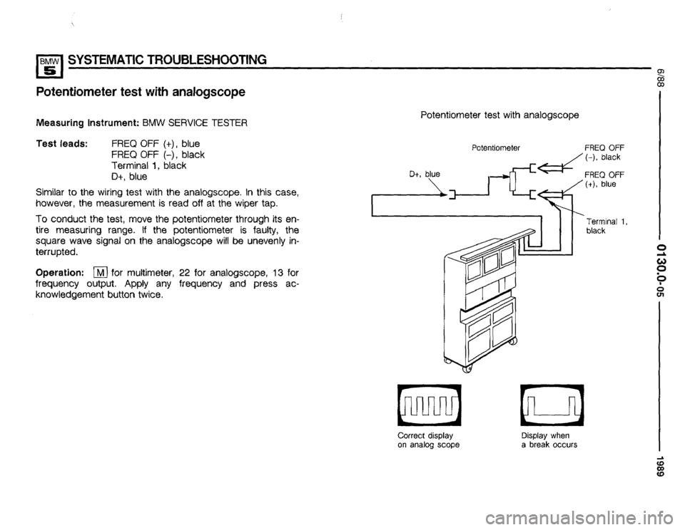 BMW 525i 1989 E34 Electrical Troubleshooting Manual 