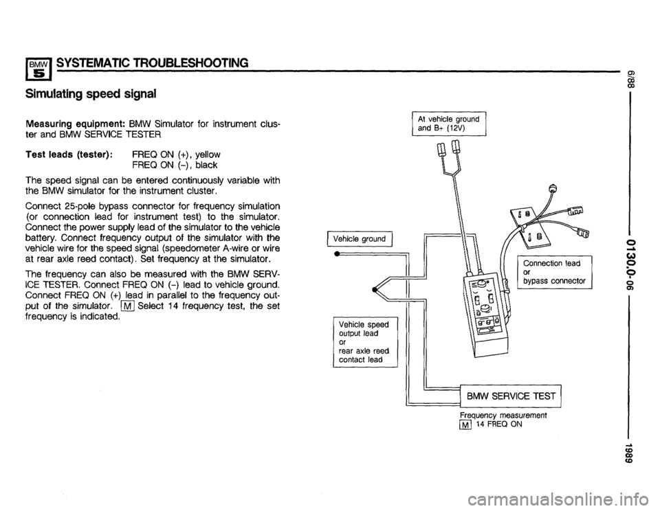 BMW 535i 1989 E34 Electrical Troubleshooting Manual 