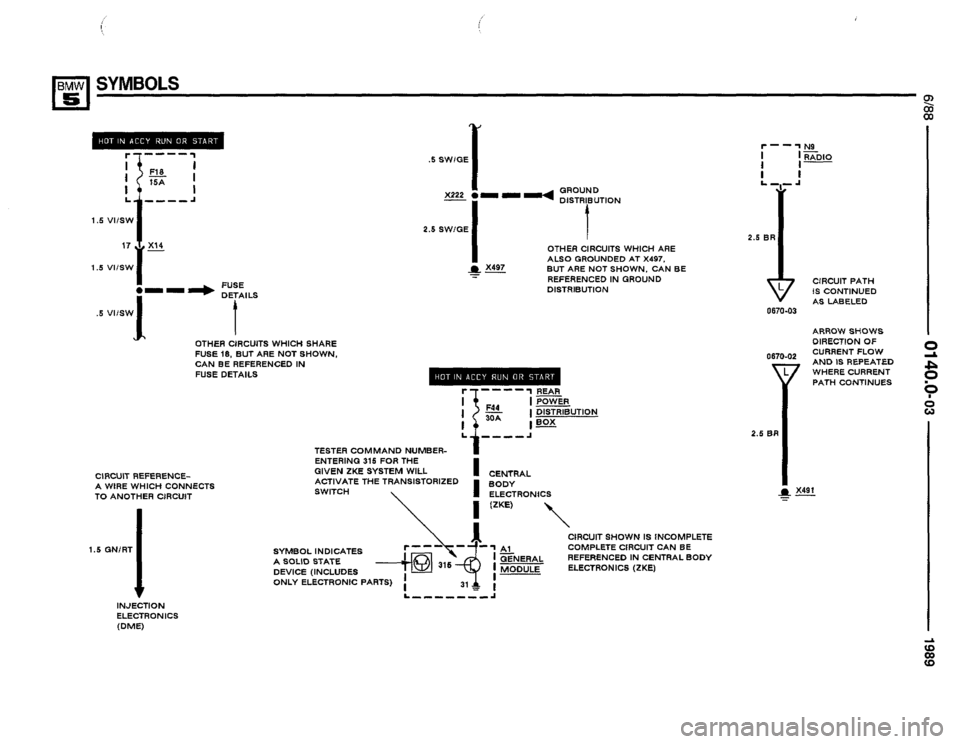 BMW 535i 1989 E34 Electrical Troubleshooting Manual 