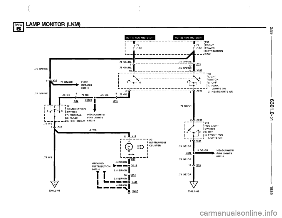 BMW 525i 1989 E34 Electrical Troubleshooting Manual 