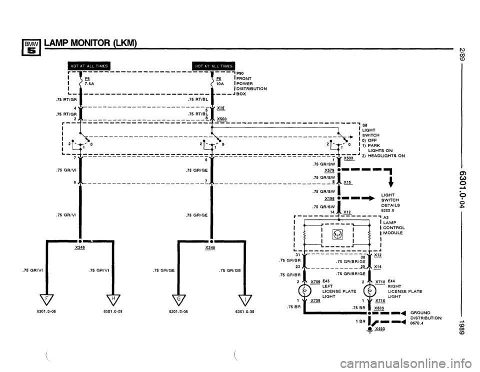 BMW 525i 1989 E34 Electrical Troubleshooting Manual 