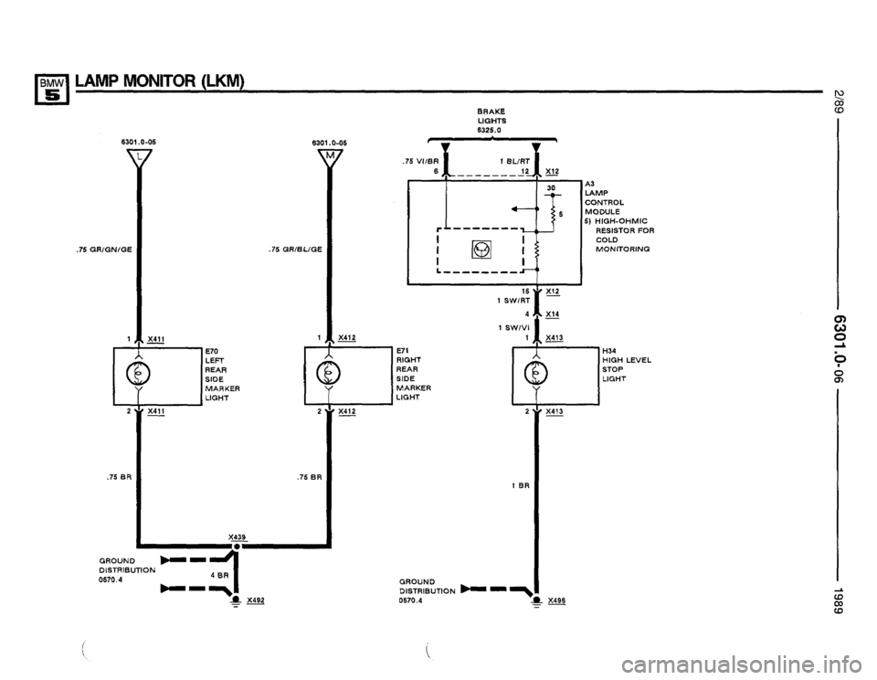 BMW 525i 1989 E34 Electrical Troubleshooting Manual 