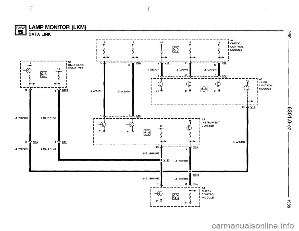 BMW 525i 1989 E34 Electrical Troubleshooting Manual 