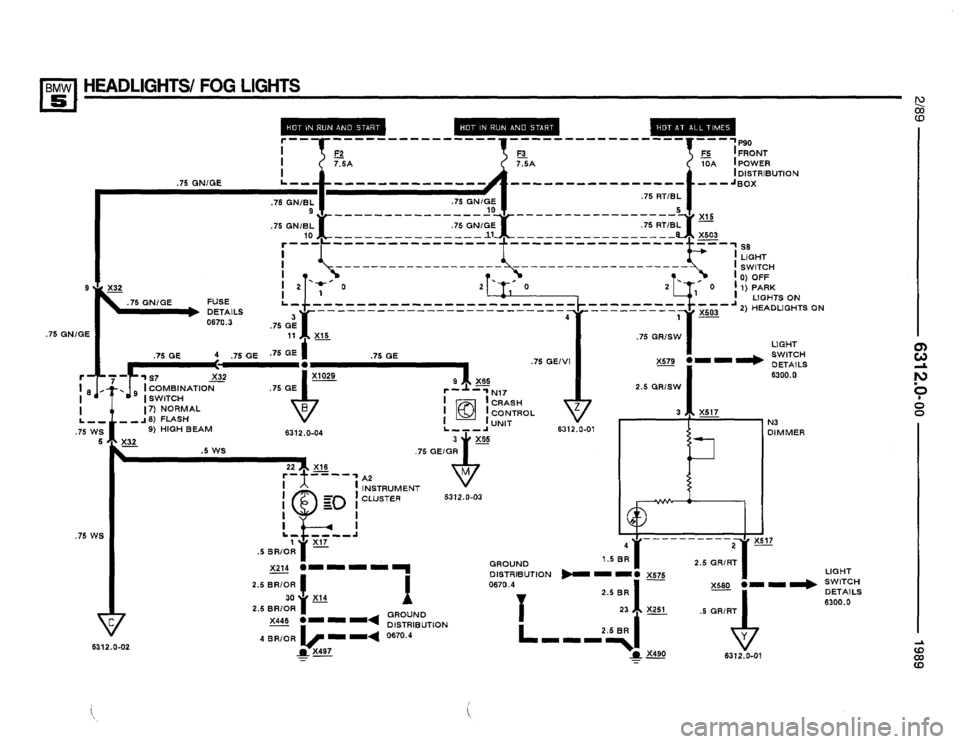 BMW 525i 1989 E34 Electrical Troubleshooting Manual 