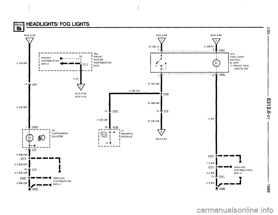 BMW 525i 1989 E34 Electrical Troubleshooting Manual 