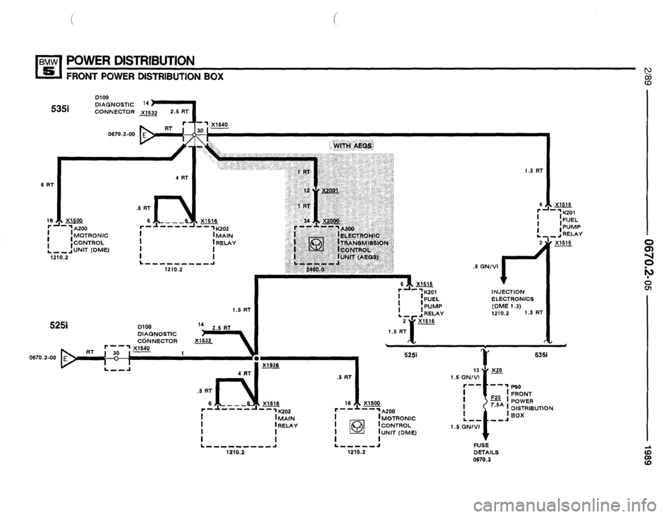 BMW 525i 1989 E34 Electrical Troubleshooting Manual 