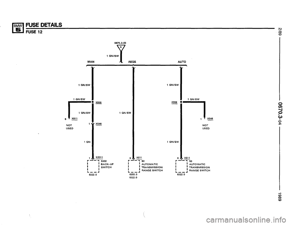 BMW 525i 1989 E34 Electrical Troubleshooting Manual 