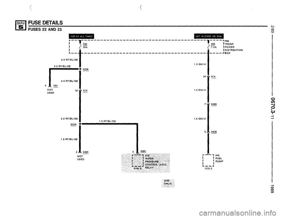 BMW 525i 1989 E34 Electrical Troubleshooting Manual 