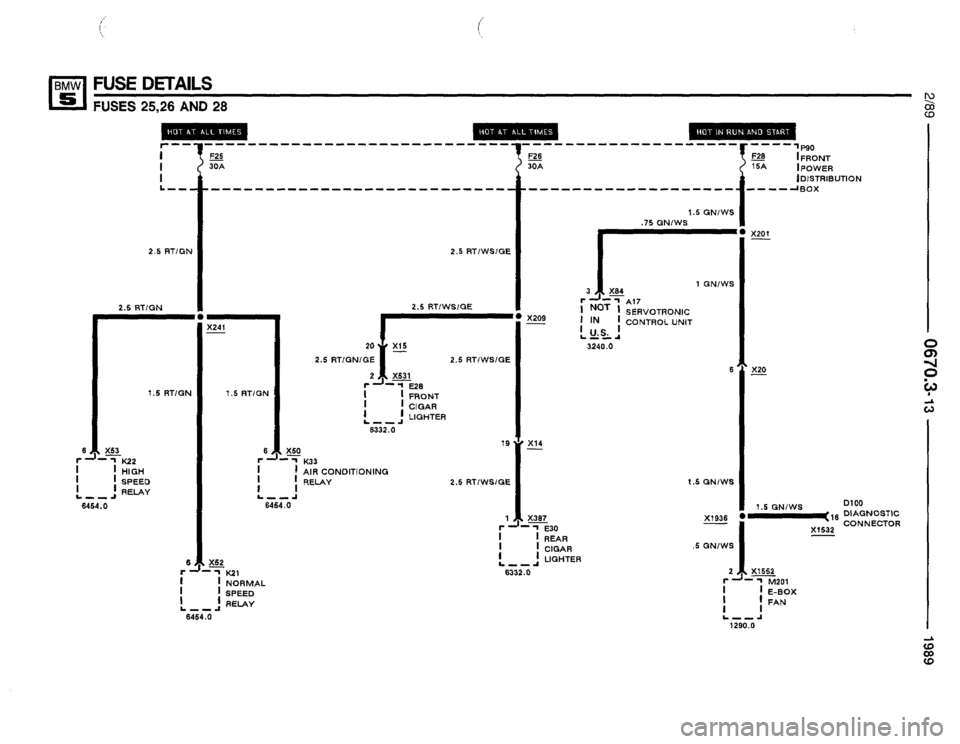 BMW 525i 1989 E34 Electrical Troubleshooting Manual 