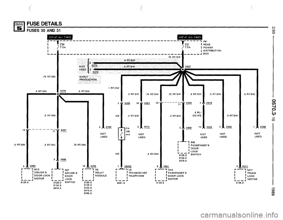 BMW 525i 1989 E34 Electrical Troubleshooting Manual 