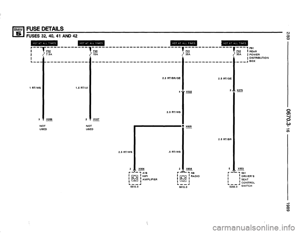 BMW 525i 1989 E34 Electrical Troubleshooting Manual 