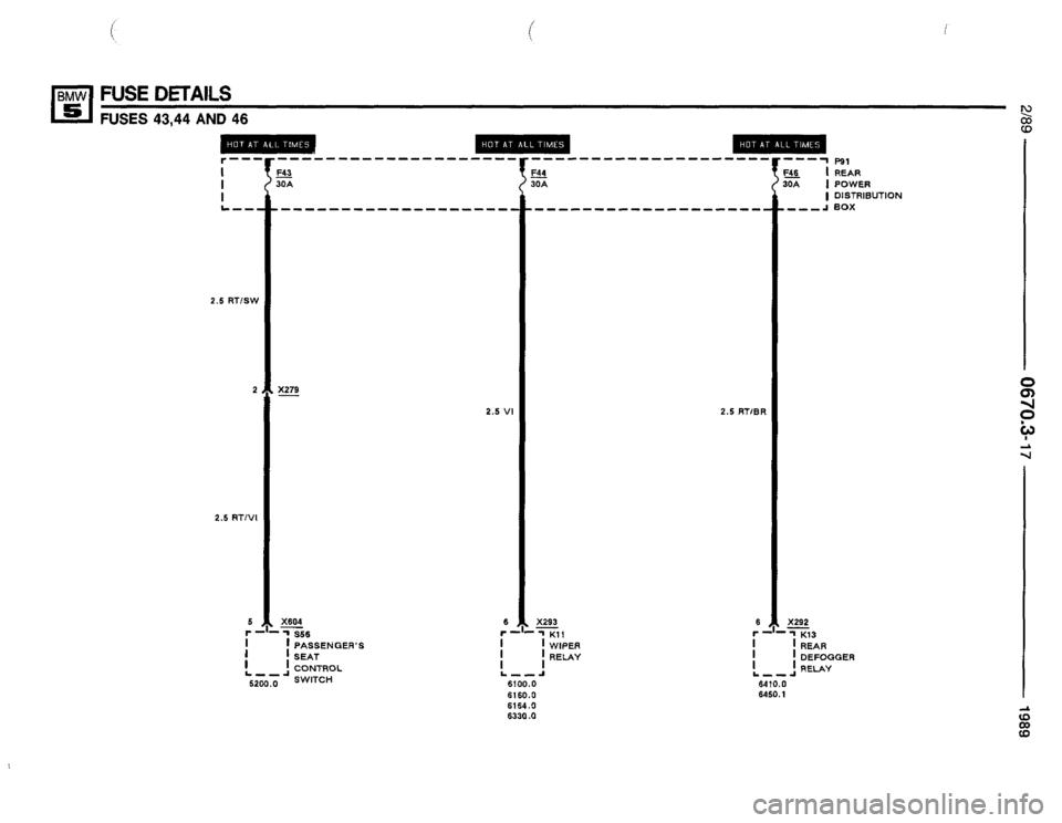 BMW 525i 1989 E34 Electrical Troubleshooting Manual 