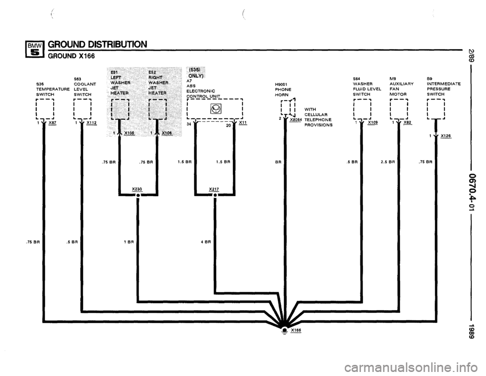 BMW 525i 1989 E34 Electrical Troubleshooting Manual 