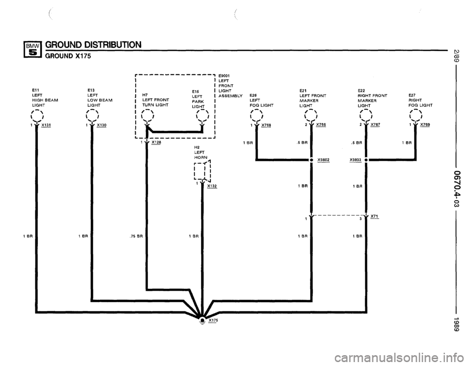 BMW 525i 1989 E34 Electrical Troubleshooting Manual 