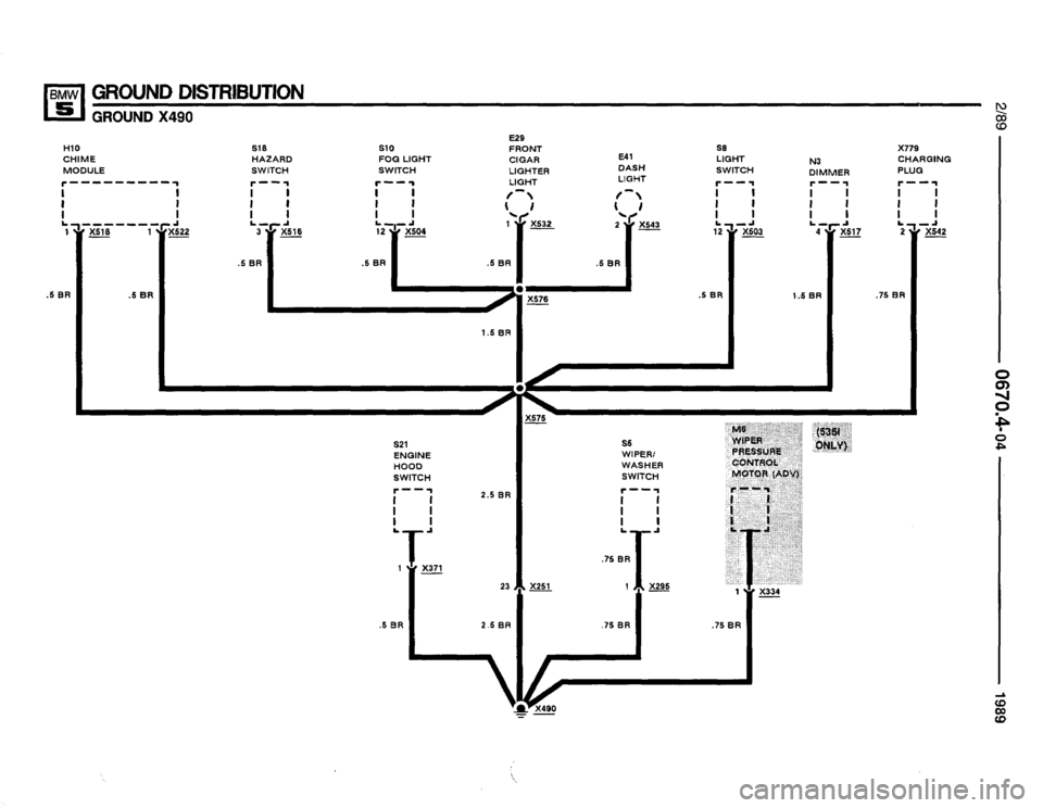 BMW 525i 1989 E34 Electrical Troubleshooting Manual 