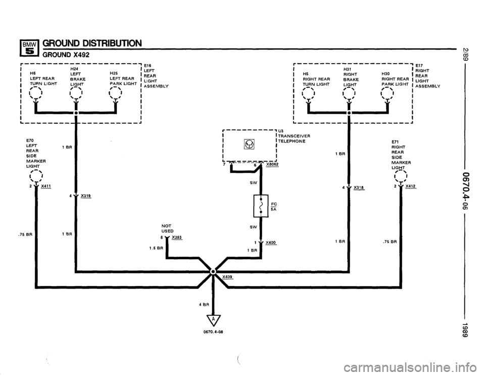 BMW 525i 1989 E34 Electrical Troubleshooting Manual 