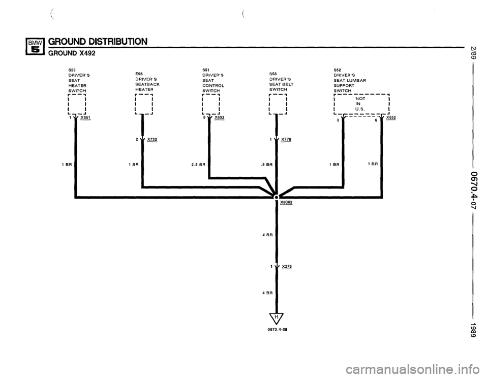 BMW 525i 1989 E34 Electrical Troubleshooting Manual 