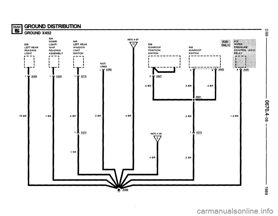 BMW 525i 1989 E34 Electrical Troubleshooting Manual 