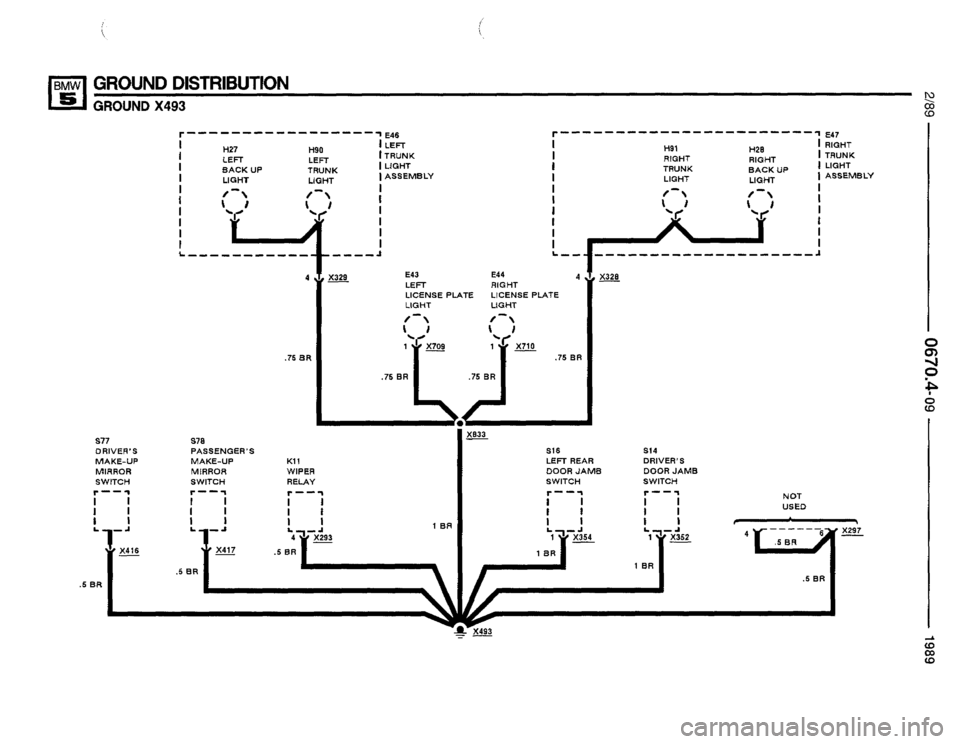 BMW 525i 1989 E34 Electrical Troubleshooting Manual 