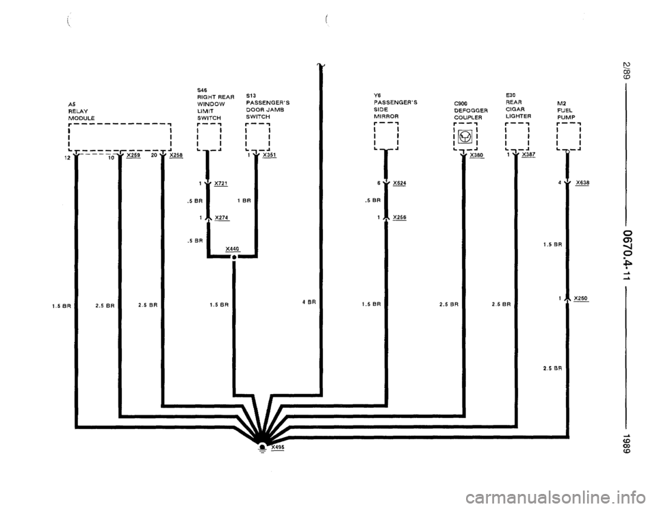 BMW 525i 1989 E34 Electrical Troubleshooting Manual 