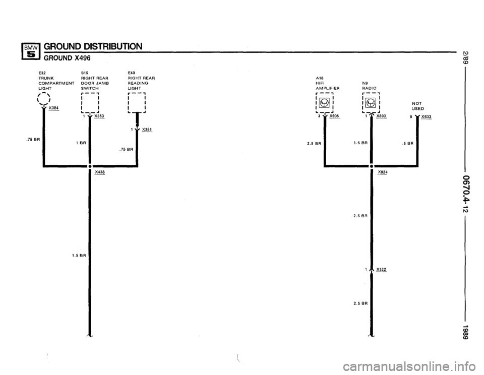 BMW 525i 1989 E34 Electrical Troubleshooting Manual 