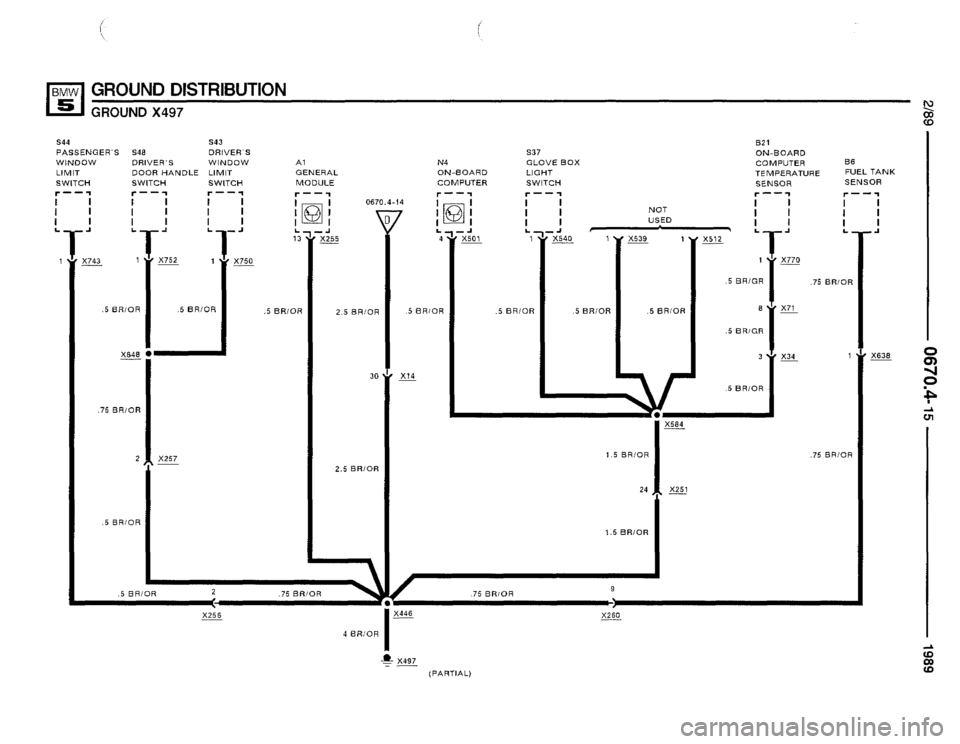 BMW 525i 1989 E34 Electrical Troubleshooting Manual 