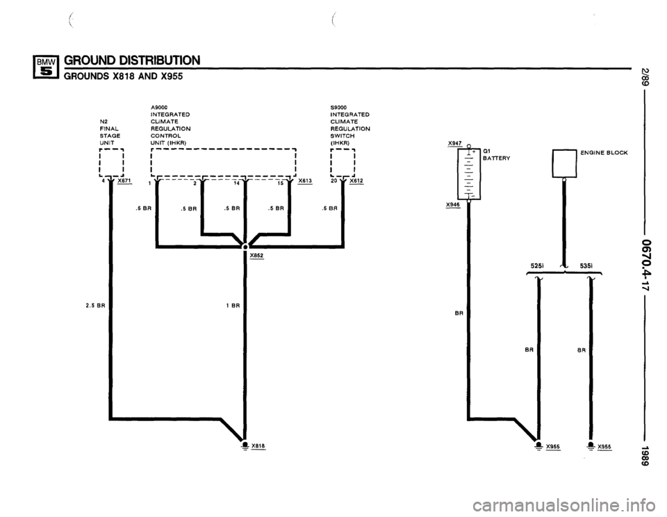 BMW 525i 1989 E34 Electrical Troubleshooting Manual 