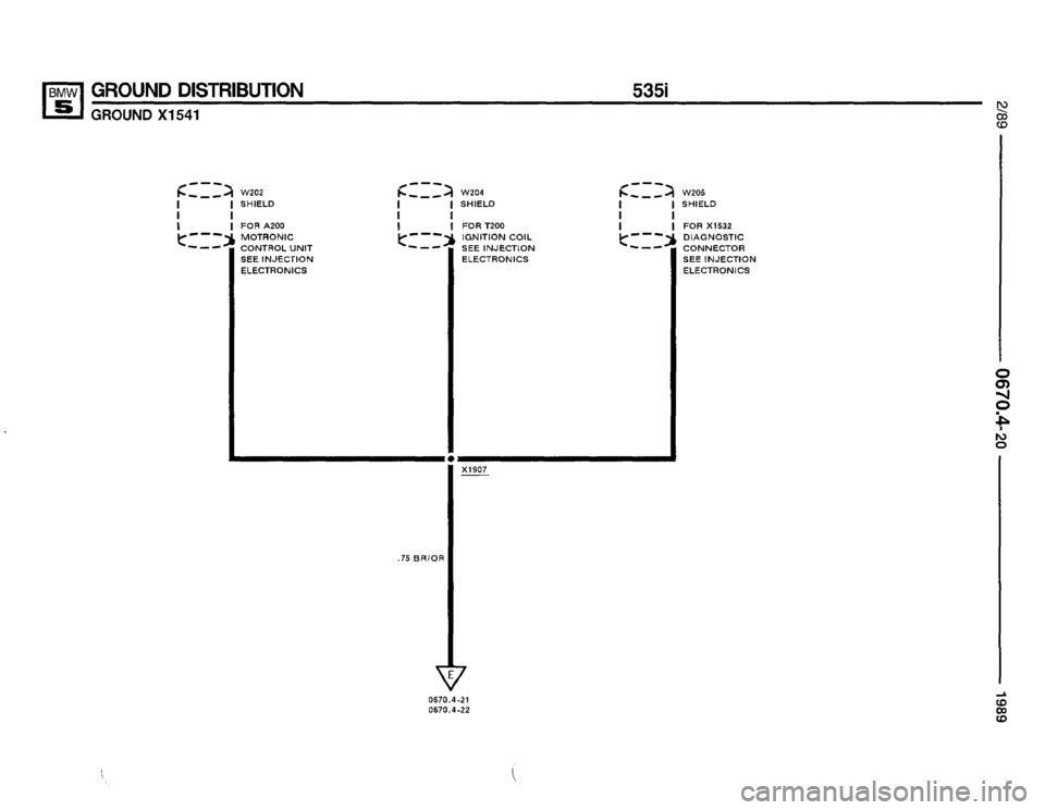 BMW 525i 1989 E34 Electrical Troubleshooting Manual (334 Pages)