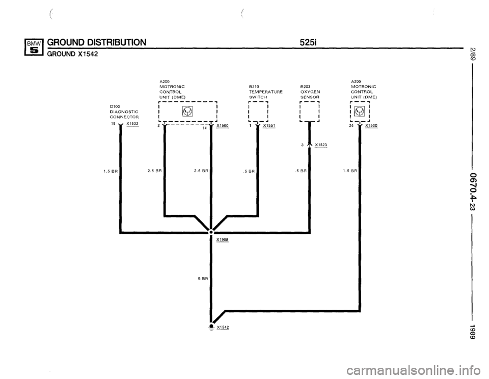 BMW 525i 1989 E34 Electrical Troubleshooting Manual (334 Pages)