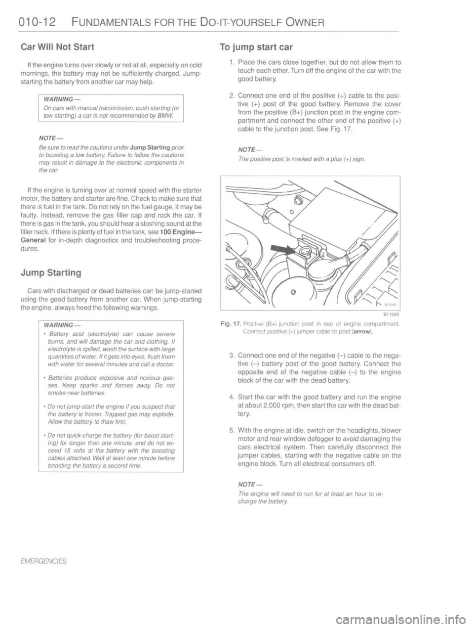 BMW 535i 1989 E34 User Guide 