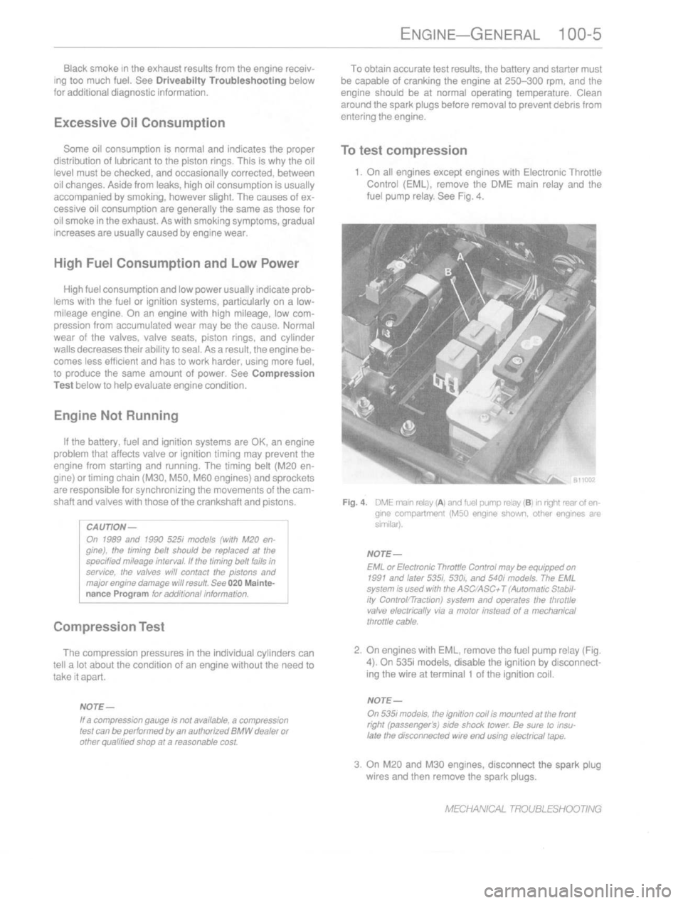 BMW 530i 1989 E34 Service Manual 